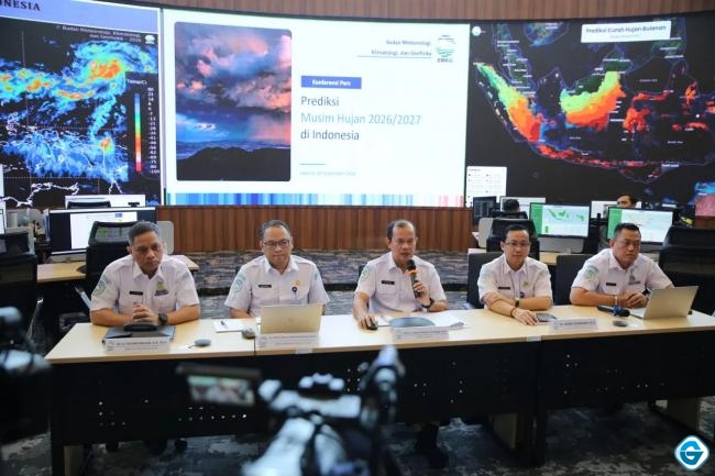 BMKG: Awal Musim Hujan 2026/2027 Mundur di 61 Persen Wilayah Indonesia